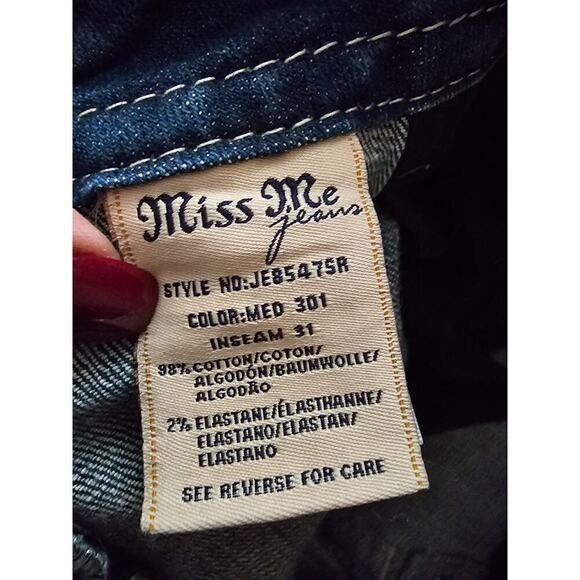 Miss Me signature skinny jeans sz 28 WJ152 - Picture 7 of 7
